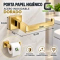 Porta Papel Higiénico Acero Inoxidable  Dorado Satinado