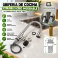 Griferia De Cocina Extraible Acero Inoxidable Satinado Solo Agua Fria