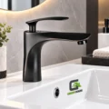 Mezcladora De Lavatorio 20cm Negro Mate Elegante