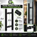 Manija - Manillon Acero Inoxidable Mod H - Negro 80cm