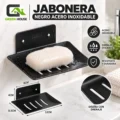 Jabonera Negro Acero Inoxidable