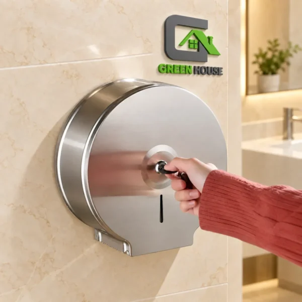 Dispensador de Papel Higiénico redondo Acero Inoxidable