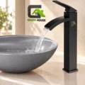 Mezcladora Monocomando De Lavatorio Negro Acero Inoxidable 30CM M8778