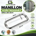 Manillon - Jalador - TIrador - Tipo C - Acero Inoxidable Brillante 32CM