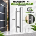Manillon Acero Inoxidable Tipo H - DOBLE 80cm Brillante