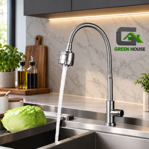 Griferia De Cocina Al Mueble Acero Satinado Inoxidable