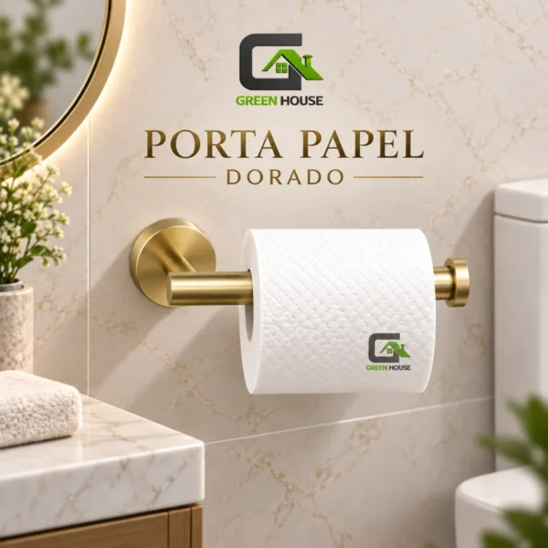 KIT 5 PIEZAS TOALLERO ACERO INOXIDABLE DORADO