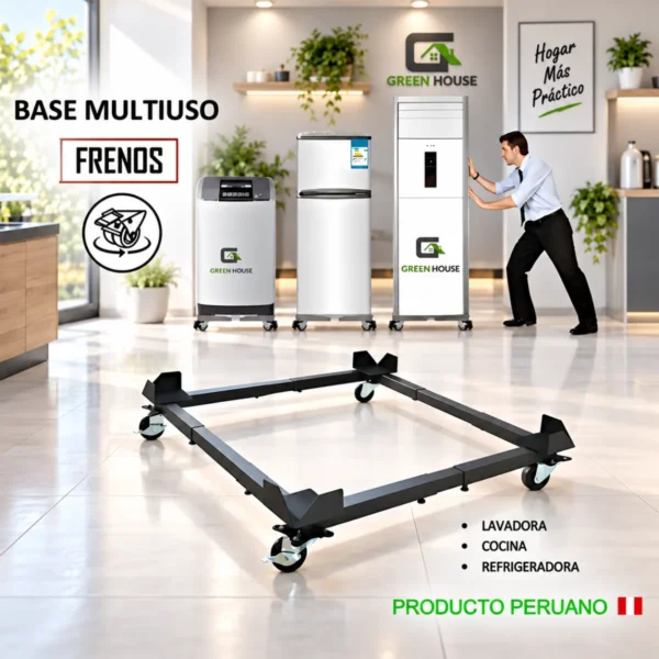 Base  Para Lavadora - Refrigeradora - Cocina  Con Frenos Nacional