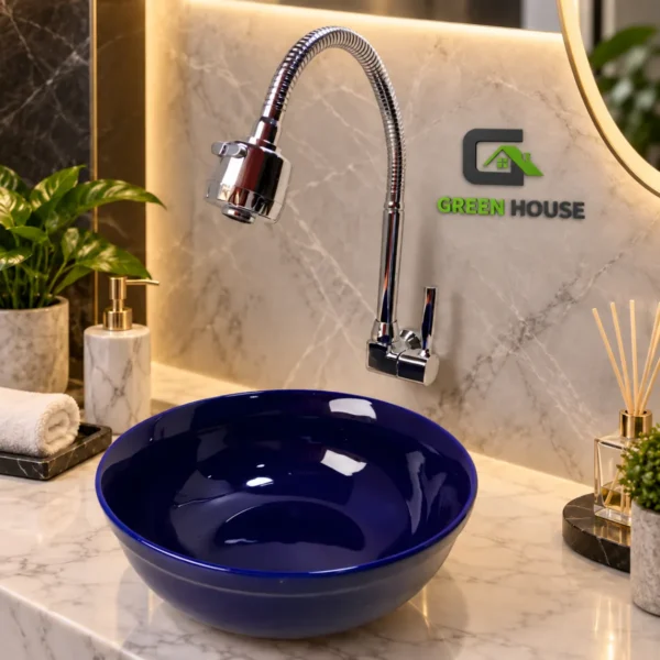 Griferia De Cocina Pared Agua Fria Bronce Cromado Pesado