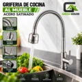 Griferia De Cocina Al Mueble Acero Satinado Inoxidable