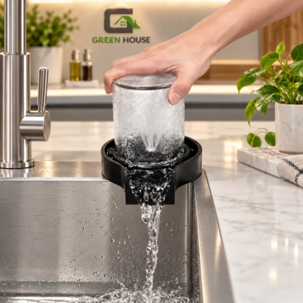 Accesorio Lava Vasos Automatico Para Lavadero De Cocina