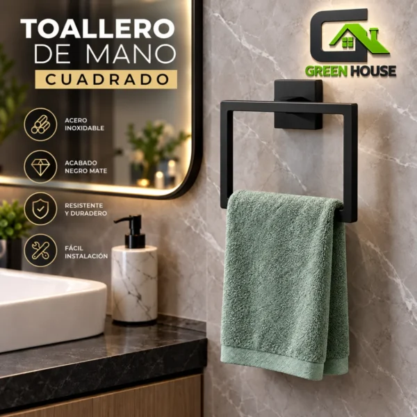 KIT DE BAÑO EUROPÉO BELEN - ACERO INOXIDABLE CUADRADO