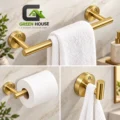 KIT 5 PIEZAS TOALLERO ACERO INOXIDABLE DORADO