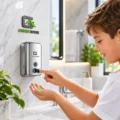 Dispensador De Jabón Líquido 1 Litro Acero Inoxidable Brillante