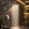 Combo De Ducha 8 Pulgadas Con Mezcladora Monocomando Mas Accesorios De Baño