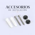 Porta Papel Higienico Autohadesivo Negro Mate Acero Inoxidable