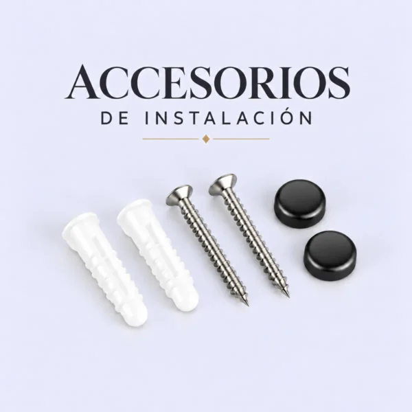 Porta Papel Higienico Autohadesivo Negro Mate Acero Inoxidable